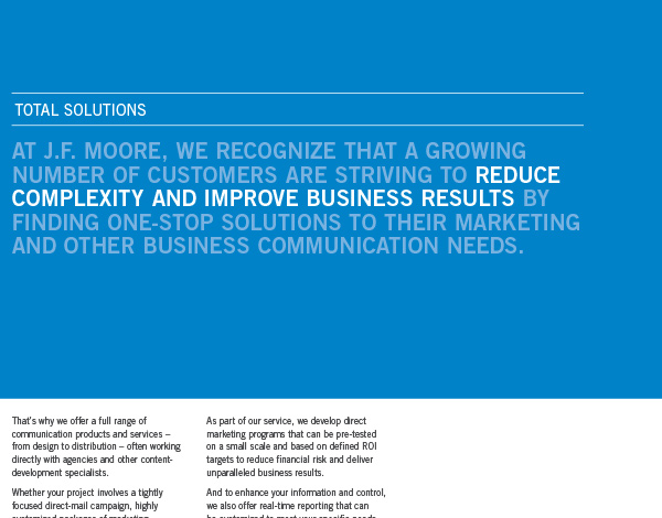 Total Solutions page from brochure