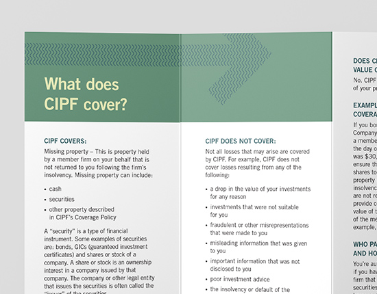 CIPF brochure and communications