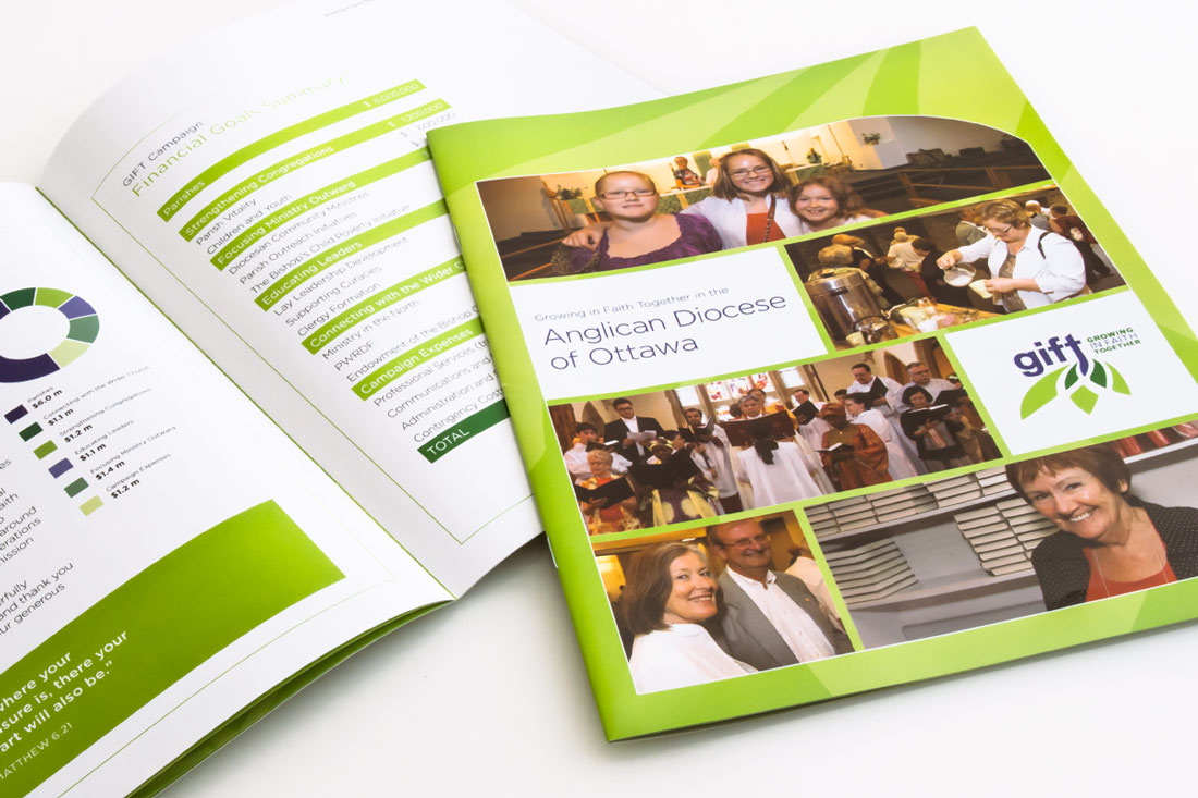 Campaign case for support brochure cover and spread