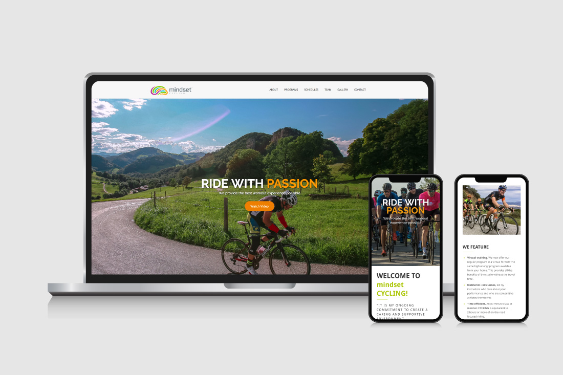 website mockup on desktop and mobile