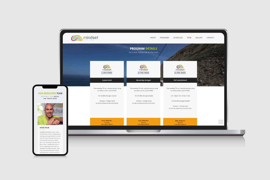 website mockup on desktop and mobile